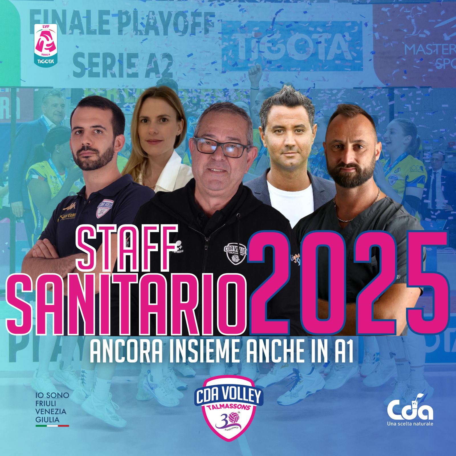 Confermato in toto lo staff sanitario